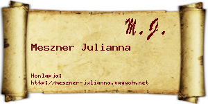 Meszner Julianna névjegykártya